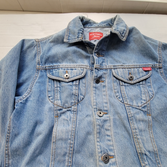 Vintage 90s benetton denim jean jacket women's small - Picture 8 of 10